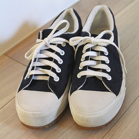 C - Keds navy blue suede platform shoes - Picture 3 of 5